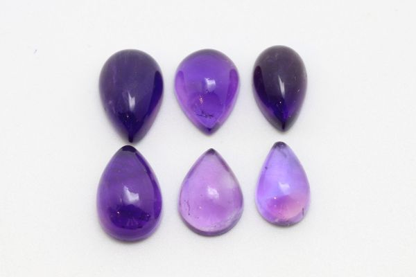 Pear shaped amethyst cabochon