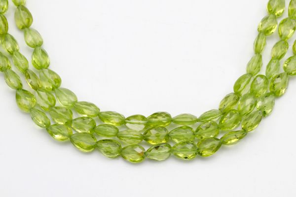 Peridot Briolette Pear Strand 1