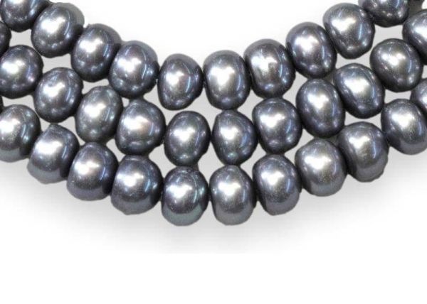 8.5-9mm Pewter Button Pearls 