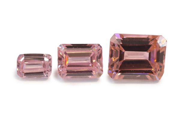 Pink Cubic Zirconia - Octagon