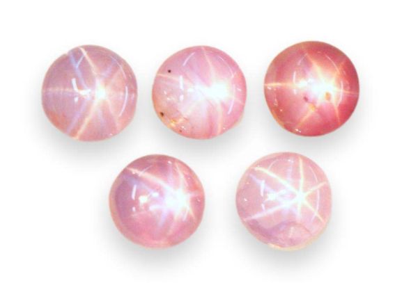 5mm Pink Star Sapphire Cabochons