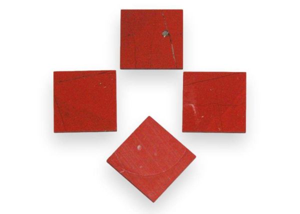 Red Jasper Square Tiles, 0.5mm Thick