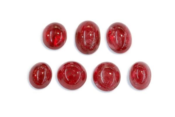 red spinel cabochons