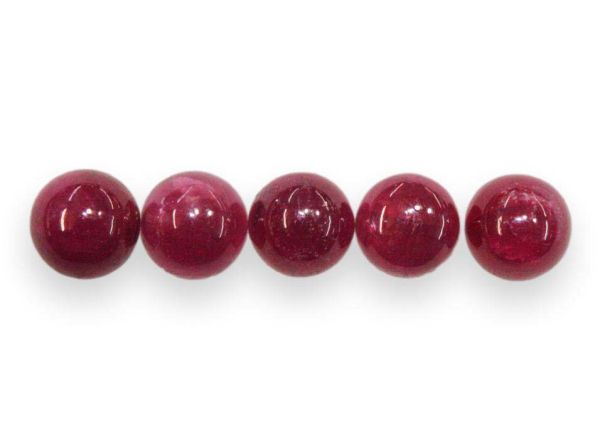 round Ruby Cabochons - Regular Grade
