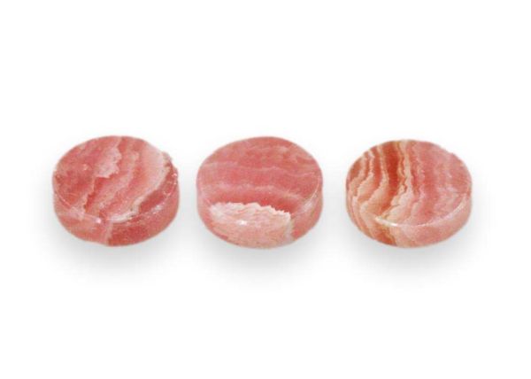 Rhodochrosite Round Discs, 8mm - 2mm Thick