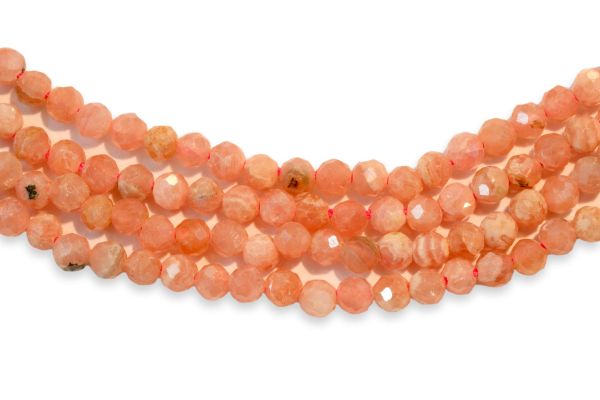 Rhodochrosite Faceted Beads