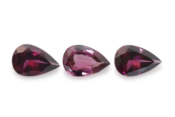 Rhodolite Garnet Faceted Pears