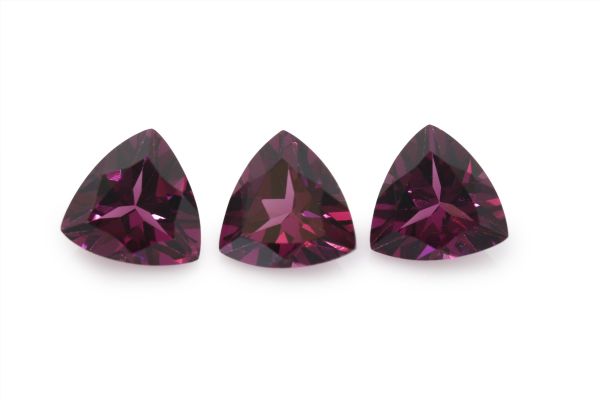 Rhodolite Garnet Trilliants Faceted