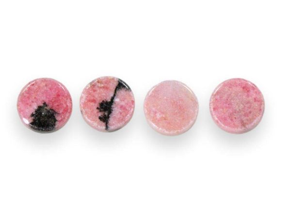 Rhodonite Round Discs, 13mm - 2mm Thick