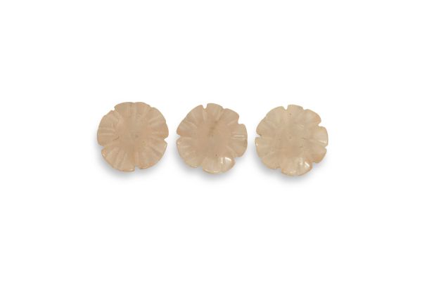Wholesale Natural Rose Quartz Flower Jackets 17.5mm
