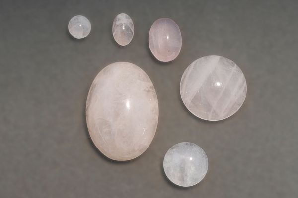 rose quartz cabochons