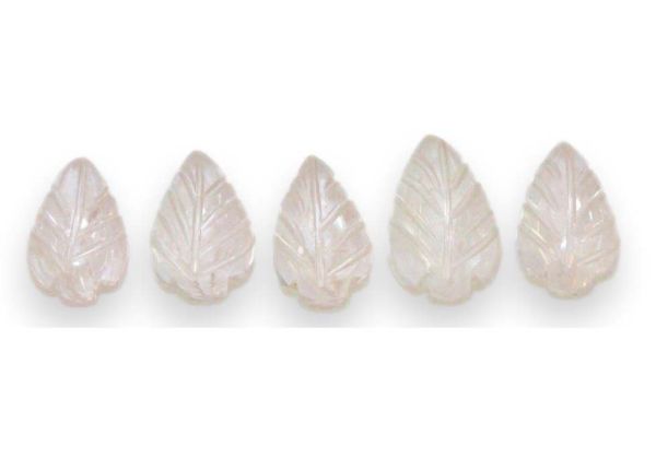 Rose Quartz Carved Leaves Lot - 8.43 cts.