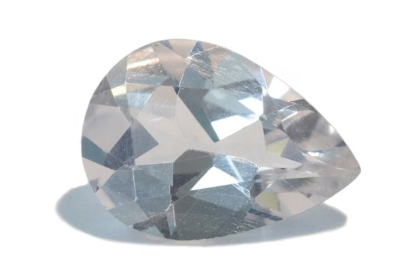 Rose quartz pear faceted