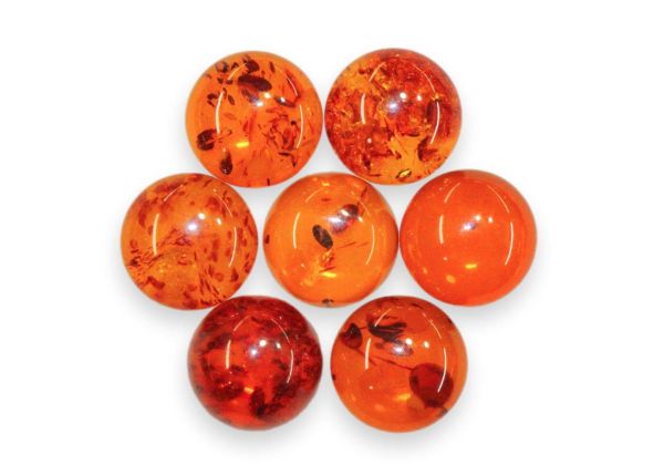 Round Amber Cabochons
