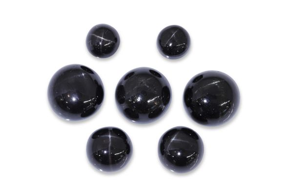 Wholesale Round Black Star Diopside Cabochons