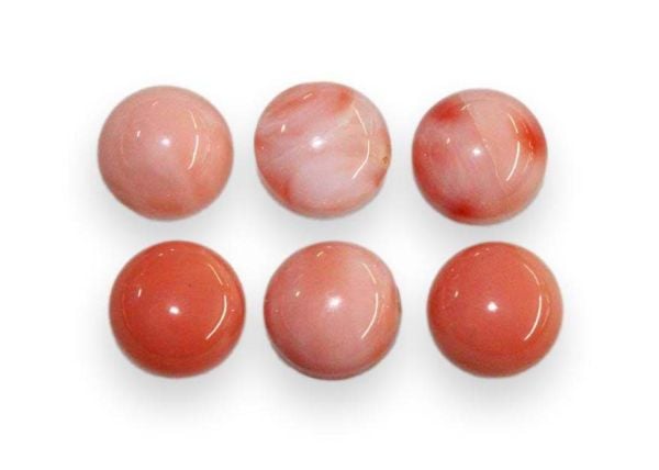 Round Coral Cabochons