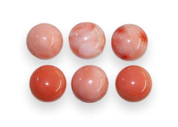 Coral Round Cabochons