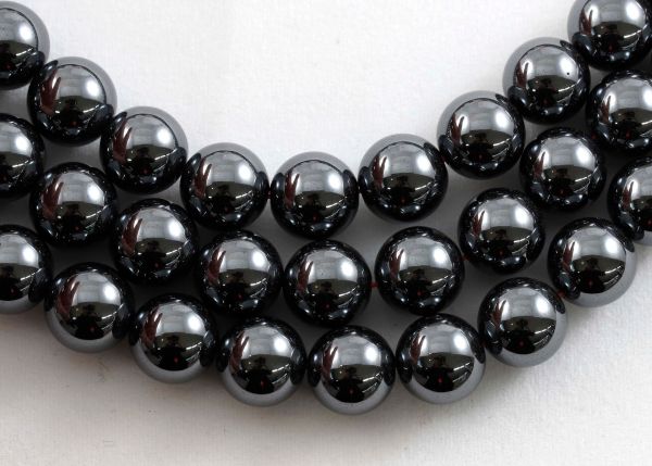 Hematite/Hematine Round Bead Strands