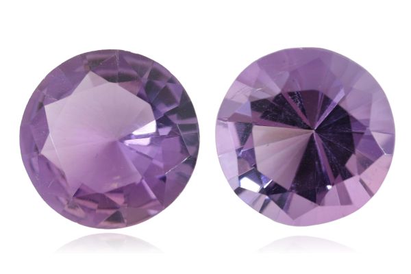 Light Clear Faceted Round Amethyst
