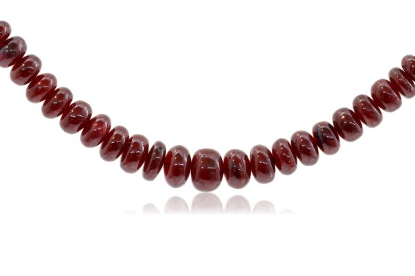 Ruby Smooth Rondel Graduated Bead Strand, 67.52 cts. - 2.2-5.6mm 