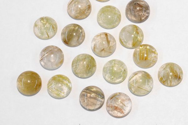 rutilated quartz cabochons 