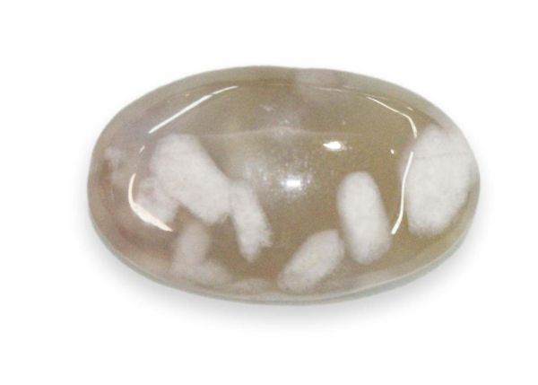Sakura Agate Oval Cabochon, 10.99 gm. - 21x34.5mm
