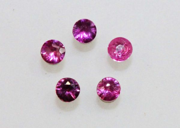 Sapphire, Pink Diamond-cut Rounds, Select