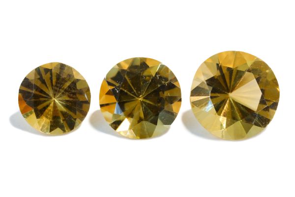 Citrine Faceted Round - Single Cut