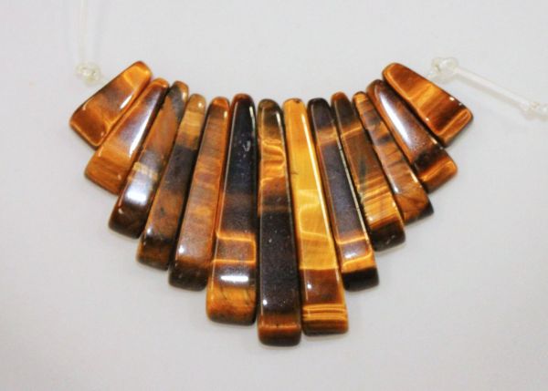 Tigereye 13-piece small tapered strip
