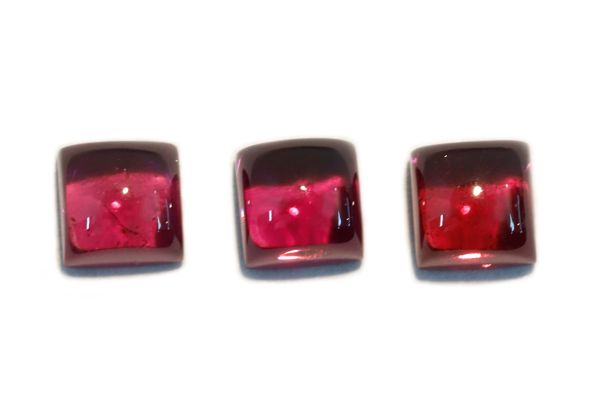 Square Rhodolite Cabochons 1