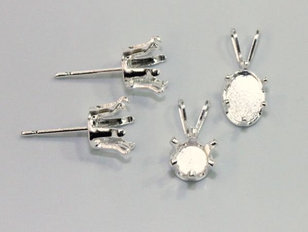 Sterling Silver Snap-In Posts and Pendants