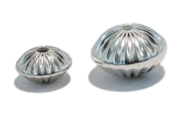 Sterling Silver Corrugated Rondel
