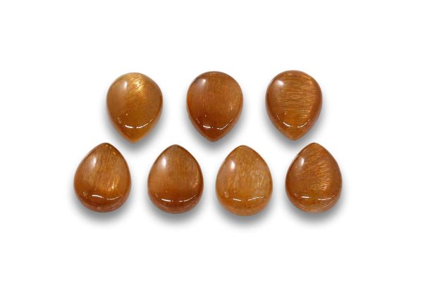 Sunstone Pear Cabochons - 8 x 10 mm
