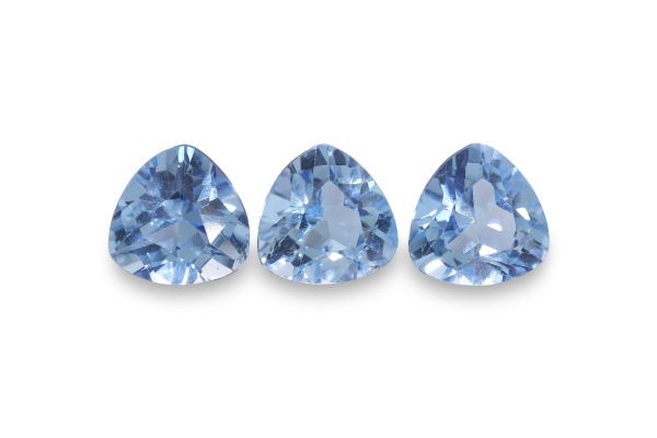 Swiss Blue Topaz Faceted Trilliants