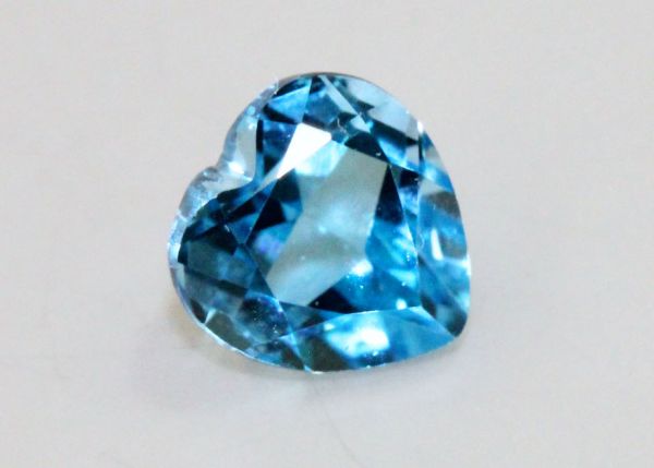 Swiss Blue Topaz Faceted Hearts
