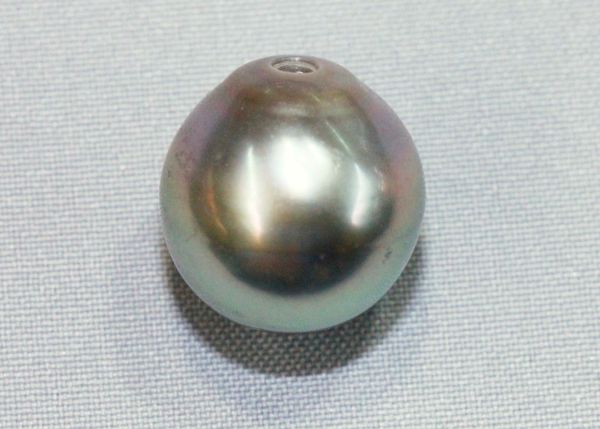 Tahitian Natural Color Drop Pearl, Undrilled - 13x13.7mm
