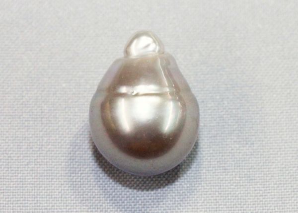 Tahitian Natural Color Drop Pearl, Undrilled  -12x15.5mm