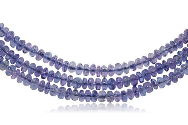tanzanite rondel beads