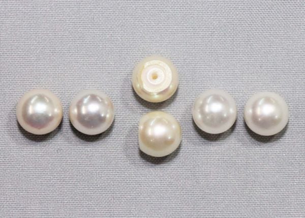 7.5-8mm  3/4 Half-drilled Cultured Pearl Pairs