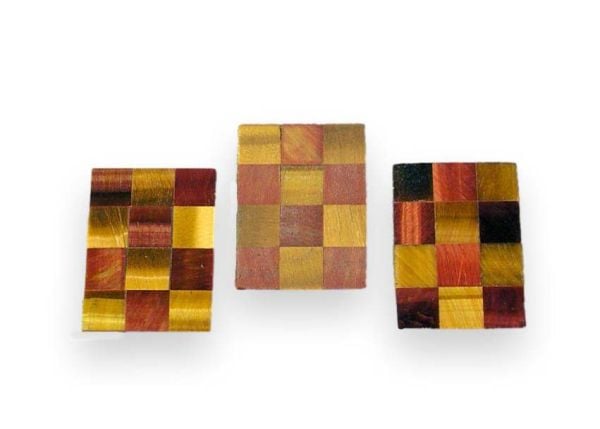 Tigereye Checkerboard Tiles