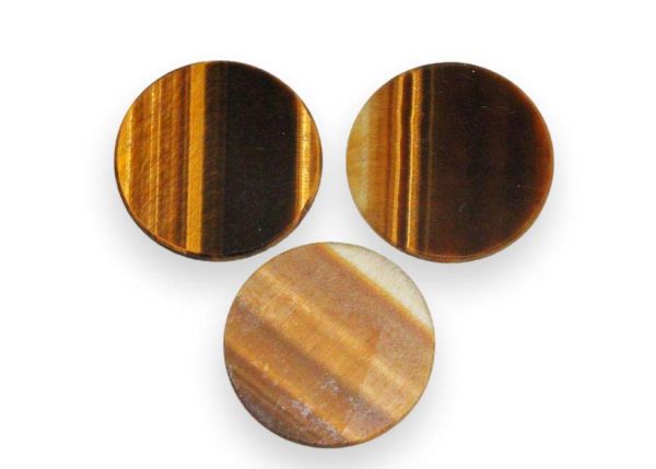 Tigereye Discs, 15.2mm  - 0.5mm Thick