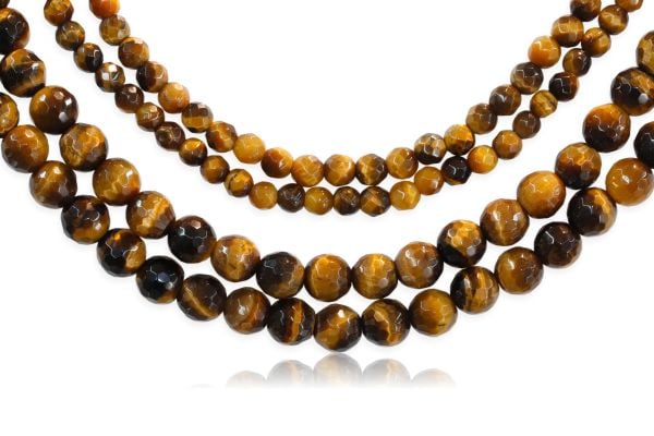 Tigereye Faceted Round Beads
