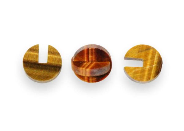 Tigereye Round Slotted  Discs - 9mm