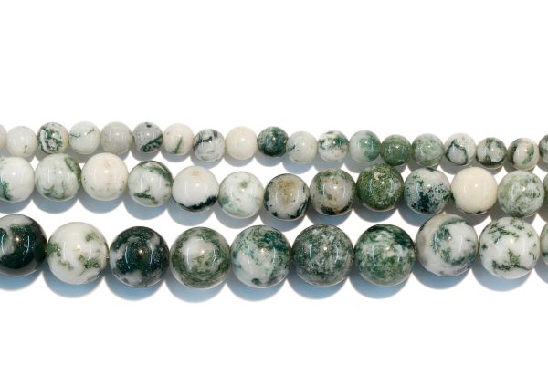 Tree agate bead strands