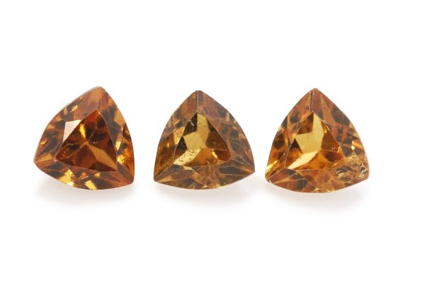 trilliant hessonite garnet