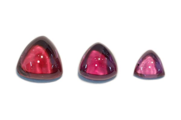 
Pink Rhodolite Garnet Trilliant Cabochons 1
