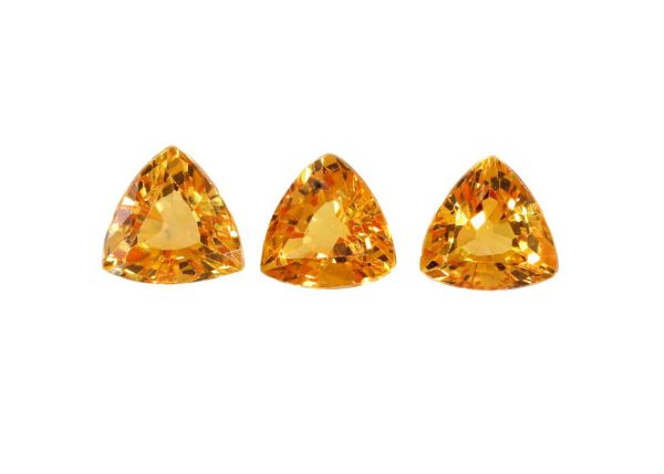 Golden Sapphire Faceted Trilliants