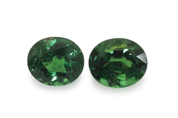 Tsavorite Garnet Oval Pair