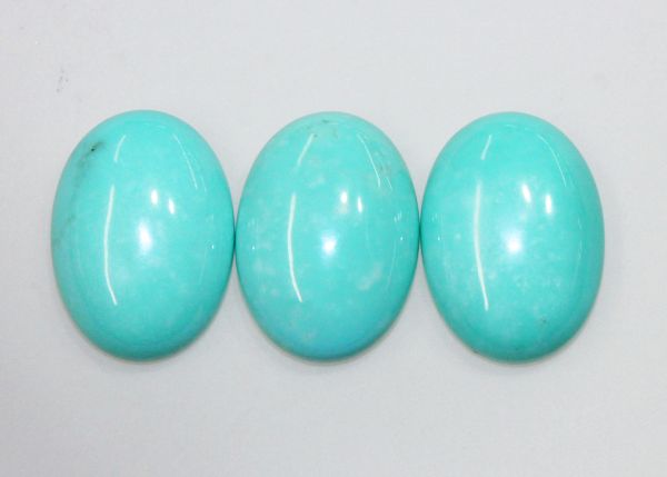 13x18mm oval campitos turquoise cabochons -  Good grade