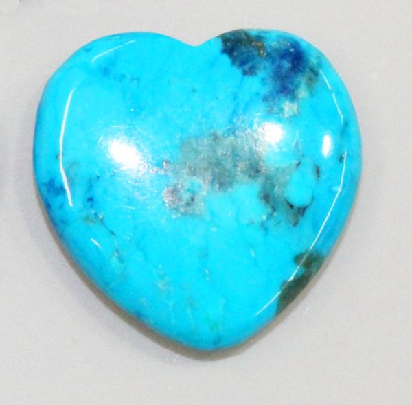 Turquoise Hearts - Half-Drilled